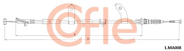 COFLE 92.1.MA008 Cable Pull, parking brake