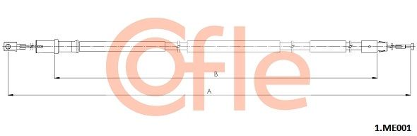 COFLE 92.1.ME001 Cable Pull, parking brake