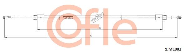 COFLE 92.1.ME002 Cable Pull, parking brake