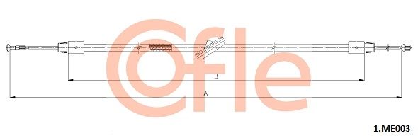COFLE 92.1.ME003 Cable Pull, parking brake