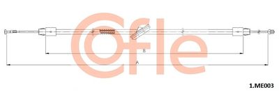 Cable Pull, parking brake COFLE 92.1.ME003