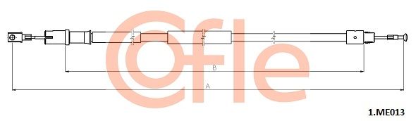 COFLE 92.1.ME013 Cable Pull, parking brake