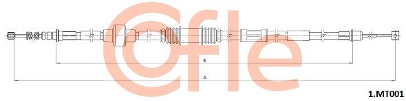 COFLE 92.1.MT001 Cable Pull, parking brake
