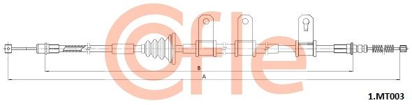 COFLE 92.1.MT003 Cable Pull, parking brake