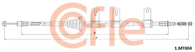 Cable Pull, parking brake COFLE 92.1.MT004