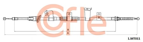 COFLE 92.1.MT011 Cable Pull, parking brake