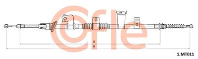 Cable Pull, parking brake COFLE 92.1.MT011