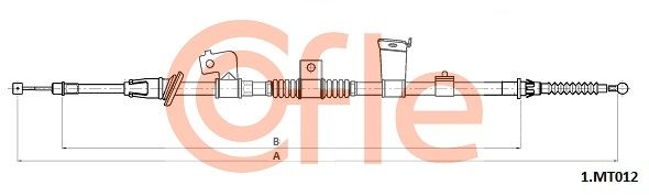 COFLE 92.1.MT012 Cable Pull, parking brake