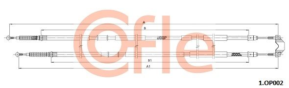 COFLE 92.1.OP002 Cable Pull, parking brake