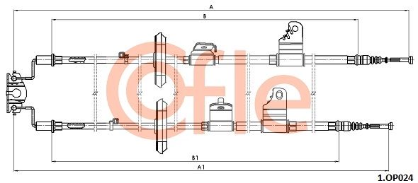 COFLE 92.1.OP024 Cable Pull, parking brake