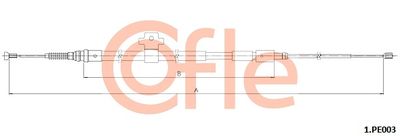 Cable Pull, parking brake COFLE 92.1.PE003