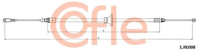 Cable Pull, parking brake COFLE 92.1.RE008