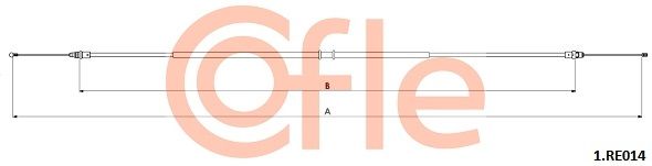 COFLE 92.1.RE014 Cable Pull, parking brake