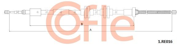 COFLE 92.1.RE016 Cable Pull, parking brake