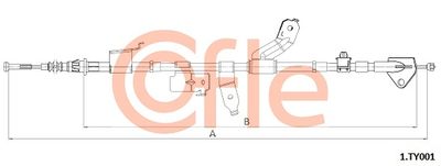 Cable Pull, parking brake COFLE 92.1.TY001