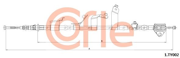 COFLE 92.1.TY002 Cable Pull, parking brake