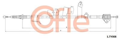 Cable Pull, parking brake COFLE 92.1.TY008