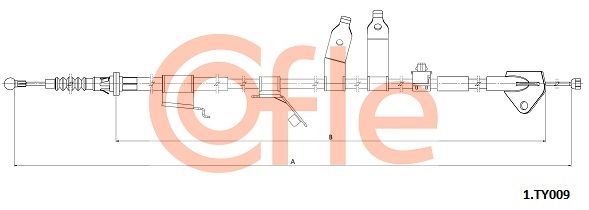 COFLE 92.1.TY009 Cable Pull, parking brake