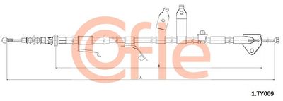Cable Pull, parking brake COFLE 92.1.TY009