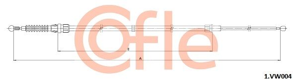 COFLE 92.1.VK004 Cable Pull, parking brake