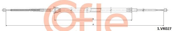 COFLE 92.1.VK027 Cable Pull, parking brake