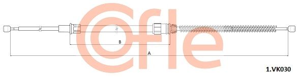 COFLE 92.1.VK030 Cable Pull, parking brake