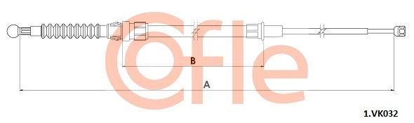COFLE 92.1.VK032 Cable Pull, parking brake