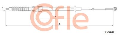 Cable Pull, parking brake COFLE 92.1.VK032