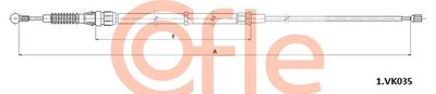 Cable Pull, parking brake COFLE 92.1.VK035