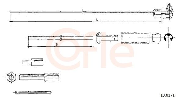 COFLE 92.10.0371 Accelerator Cable
