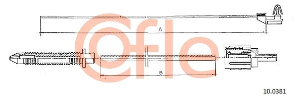 COFLE 92.10.0381 Accelerator Cable
