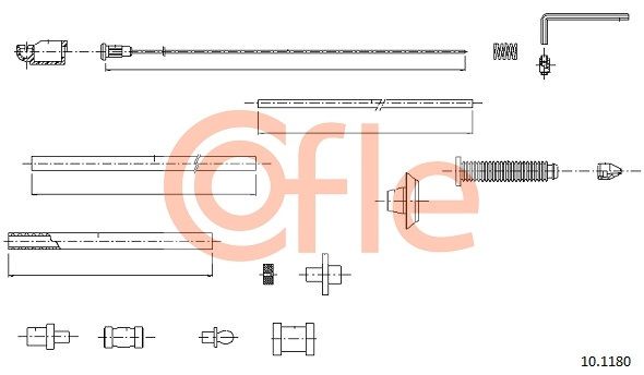 COFLE 92.10.1180 Accelerator Cable
