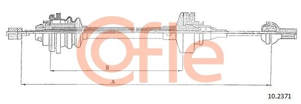 COFLE 92.10.2371 Cable Pull, clutch control