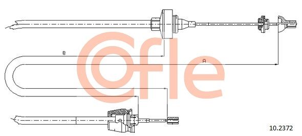 COFLE 92.10.2372 Cable Pull, clutch control