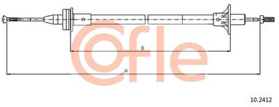 Cable Pull, clutch control COFLE 92.10.2412