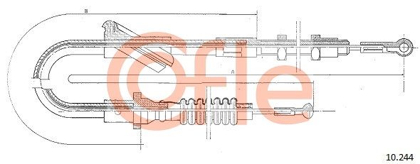 COFLE 92.10.244 Cable Pull, clutch control