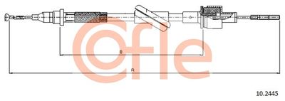 Cable Pull, clutch control COFLE 92.10.2445