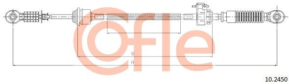 COFLE 92.10.2450 Cable Pull, manual transmission