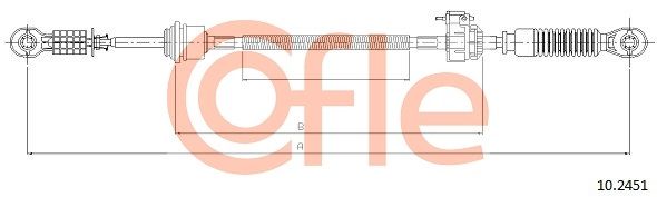 COFLE 92.10.2451 Cable Pull, manual transmission