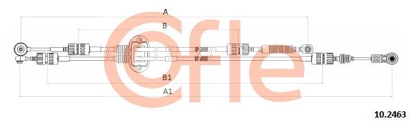 COFLE 92.10.2463 Cable Pull, manual transmission