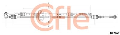 Cable Pull, manual transmission COFLE 92.10.2463