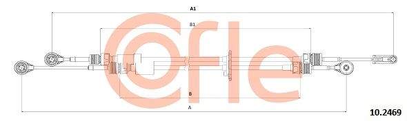 COFLE 92.10.2469 Cable Pull, manual transmission