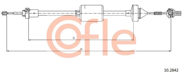 COFLE 92.10.2842 Cable Pull, clutch control