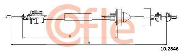 COFLE 92.10.2846 Cable Pull, clutch control