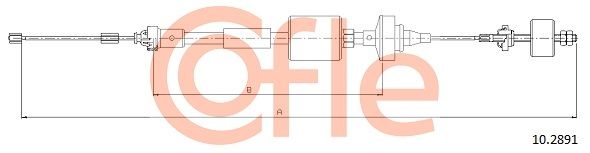 COFLE 92.10.2891 Cable Pull, clutch control