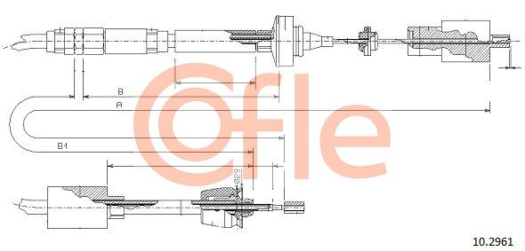 COFLE 92.10.2961 Cable Pull, clutch control