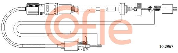 COFLE 92.10.2967 Cable Pull, clutch control