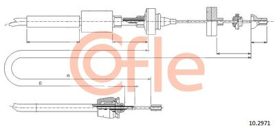 Cable Pull, clutch control COFLE 92.10.2971