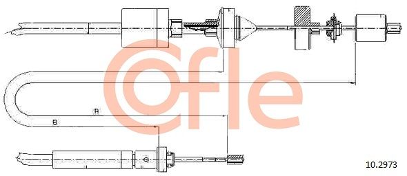 COFLE 92.10.2973 Cable Pull, clutch control