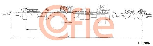 COFLE 92.10.2984 Cable Pull, clutch control